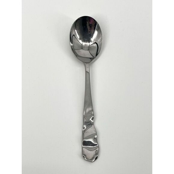 Pottery Barn Japan 18/8 Stainless Flatware LETTUCE Dinner Place Soup Spoon 7.5” - Picture 1 of 5